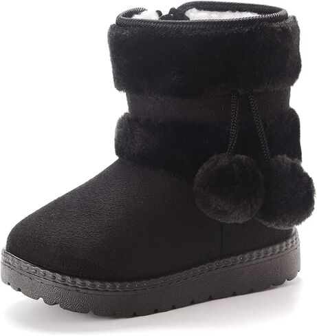 KDHAO Girls Boys Warm Winter Boots Kids Outdoor Snow Boots(Toddler/Little Kid) in Kuwait