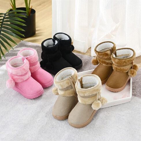 KDHAO Girls Boys Warm Winter Boots Kids Outdoor Snow Boots(Toddler/Little Kid) in Kuwait