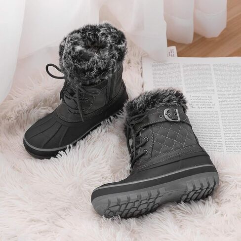 أحذية DREAM PAIRS للأولاد والبنات متوسطة الساق للشتاء للثلج للأطفال الصغار/الأطفال الصغار/الأطفال الكبار in Kuwait