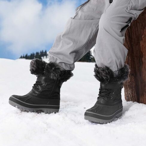 DREAM PAIRS Boys Girls Mid Calf Winter Snow Boots Toddler/Little Kid/Big Kid in Kuwait