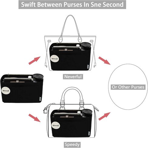 Purse Organizer Insert, Handbag Organizer, Bag in Bag Organizer, Perfect for Speedy Neverfull and More, 5 Sizes (Medium, Beige) in Saudi Arabia