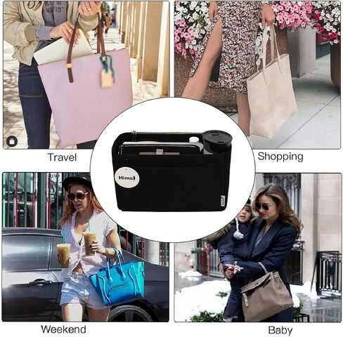 Purse Organizer Insert, Handbag Organizer, Bag in Bag Organizer, Perfect for Speedy Neverfull and More, 5 Sizes (Medium, Beige) in Saudi Arabia