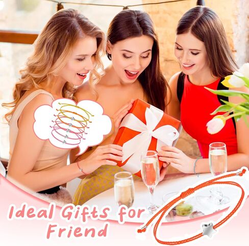 Cunno 50 قطعة سوار الصداقة على شكل نجمة قابل للتعديل سوار نجمة الرغبات أساور للنساء الرجال الفتيات الاطفال هدايا عيد الميلاد in Kuwait