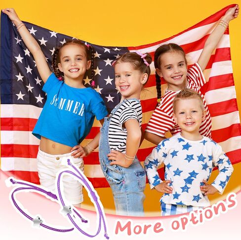 Cunno 50 قطعة سوار الصداقة على شكل نجمة قابل للتعديل سوار نجمة الرغبات أساور للنساء الرجال الفتيات الاطفال هدايا عيد الميلاد in Kuwait