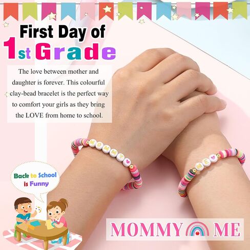 UNGENT THEM First Day of School Gift Mommy and Me Back to School Bracelets in Kuwait
