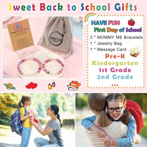 UNGENT THEM First Day of School Gift Mommy and Me Back to School Bracelets in Kuwait