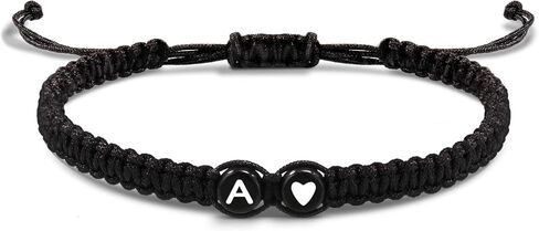 Btysun Initial Bracelets for Women Teen Girls Best Friend Birthday Gifts Graduation Adjustable Letter A-Z Braided Bracelets Heart Link Sister Daughter Mother's Day Mom Female Friendship Jewelry in Saudi Arabia