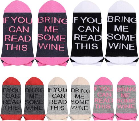 5 أزواج من جوارب Moyel لهدايا النبيذ، إذا كنت تستطيع قراءة هذه الجوارب، حفلة الفتيات المضحكة in Kuwait