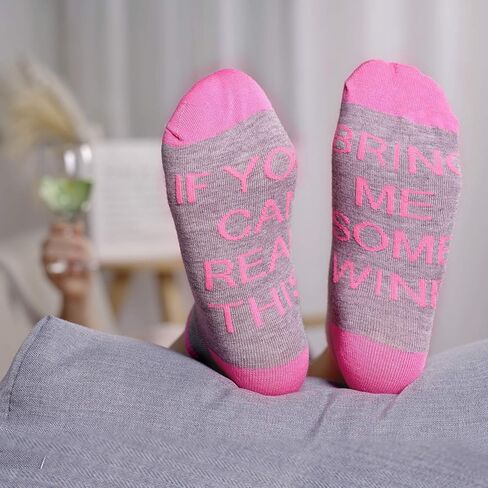 5 أزواج من جوارب Moyel لهدايا النبيذ، إذا كنت تستطيع قراءة هذه الجوارب، حفلة الفتيات المضحكة in Kuwait