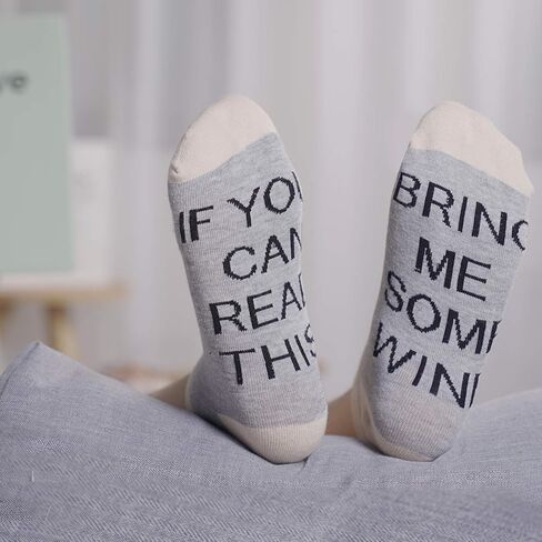 5 أزواج من جوارب Moyel لهدايا النبيذ، إذا كنت تستطيع قراءة هذه الجوارب، حفلة الفتيات المضحكة in Kuwait