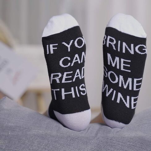 5 أزواج من جوارب Moyel لهدايا النبيذ، إذا كنت تستطيع قراءة هذه الجوارب، حفلة الفتيات المضحكة in Kuwait