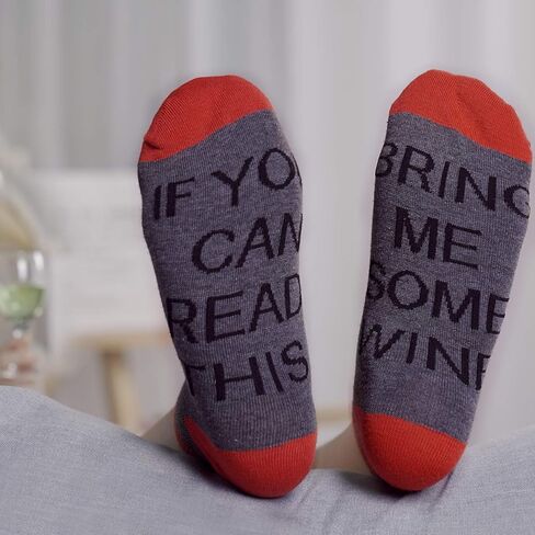 5 أزواج من جوارب Moyel لهدايا النبيذ، إذا كنت تستطيع قراءة هذه الجوارب، حفلة الفتيات المضحكة in Kuwait