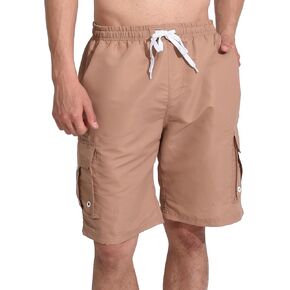 Actleis Mens Swim Trunks Long Board Shorts Quick Dry Beach Swimming Shorts with Soft Mesh Lining and Cargo Pocket