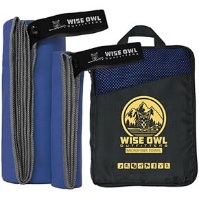 Wise Owl Outfitters Camping Towel - Camping Accessories, Quick Dry Microfiber Towel for Travel, Hiking, Yoga, Workout, and Backpacking