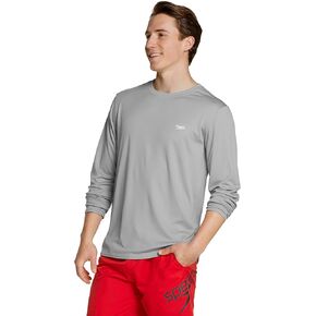 Speedo Men's UV Swim Shirt Basic Easy Long Sleeve Regular Fit