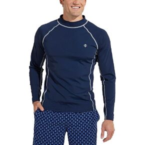 Coolibar UPF 50+ Men's Tulum Long Sleeve Surf Rash Guard - Sun Protective