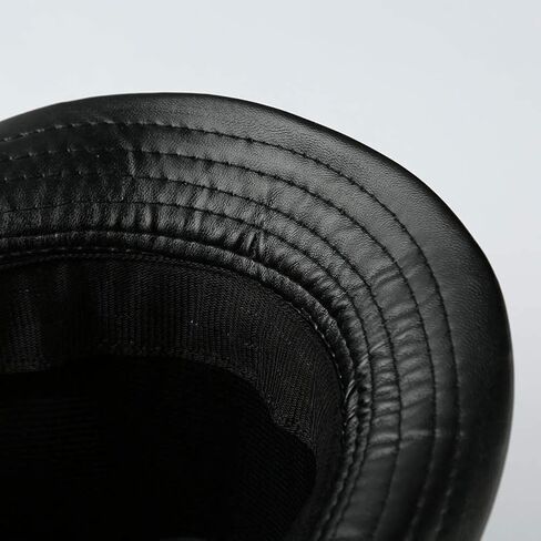 Utaly PU Leather Trilby Fedoras Panama Jazz-Hat Short Brim Bowler Hat (S-M) in Kuwait