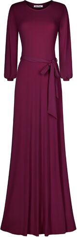 Bon Rosy Women's #MadeInUSA 3/4 Sleeve V-Neck Solid Maxi Wrap Dress Plus in Kuwait