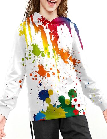 Linnhoy 3D Digital Printed Kids Hoodies for Boys and Girls Sweatshirts 6-15 Years in Kuwait
