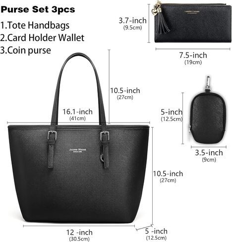 Jocose Moose Handbags for Women, Shoulder Bags for Ladies,Tote Bags Top Handle Satchel Purse Sets 3pcs in Saudi Arabia