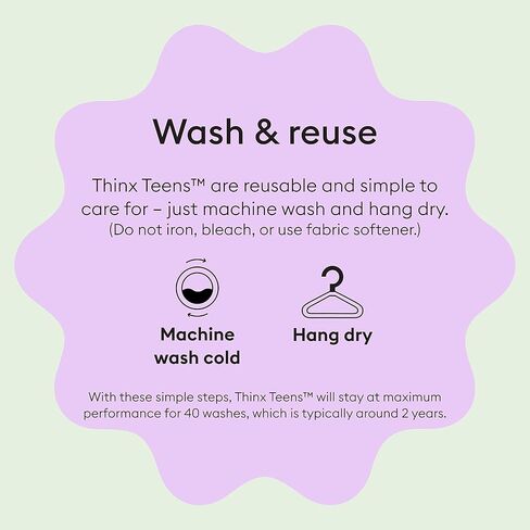 ملابس داخلية قصيرة للمراهقين من ثينكس للمراهقين، ملابس داخلية قطنية تحمل 5 سدادات قطنية، سراويل داخلية لفترة العناية الأنثوية in Kuwait