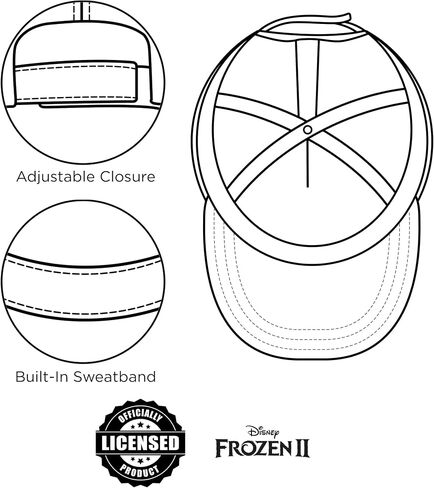 Disney Girls Baseball Cap, Frozen Elsa & Anna Adjustable Toddler 2-4 Or Girl Hats for Kids Ages 4-7 Purple in Saudi Arabia