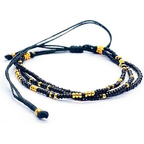 Stand Tall Accessories Beaded Bracelet, Friendship Bracelet, Waterproof Strings, can also be worn as an Anklet, Aesthetic Jewelry for Women and Teenagers, Trendy Gifts