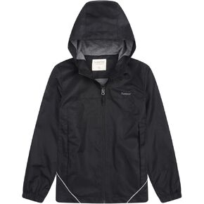 Boys Girls Rain Jacket Hooded Windbreaker Lightweight Waterproof Raincoat for Kids in Saudi Arabia