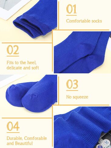 Yaomiao 20 Pairs Boys Solid Dress Socks Colorful Crew Socks Long Socks for Boy Casual Lightweight Cotton Athletic Socks Breathable Socks for Boys Girls in Saudi Arabia