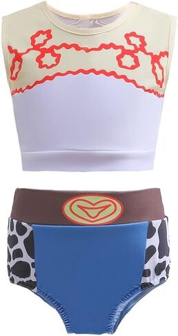 HIHCBF الأميرة قطعتين Tankini ملابس السباحة للفتيات لباس سباحة الكشكشة ملابس السباحة تصفح الشاطئ الصيف السباحة مجموعة البكيني in Kuwait