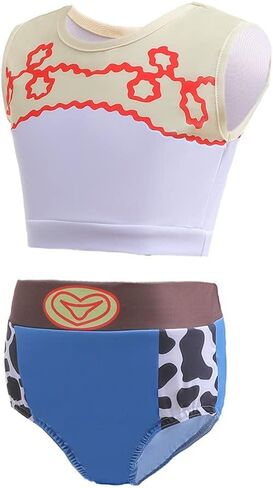 HIHCBF الأميرة قطعتين Tankini ملابس السباحة للفتيات لباس سباحة الكشكشة ملابس السباحة تصفح الشاطئ الصيف السباحة مجموعة البكيني in Kuwait