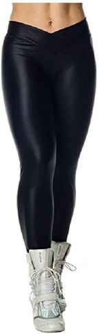 Hupplle Fashion Neon Stretch Skinny Shiny Spandex Leggings Pants in Kuwait