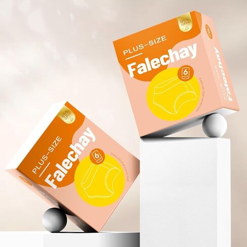 ملابس داخلية من Falechay مكونة من 6 قطع مقاس كبير للسيدات عالية الخصر للتحكم في البطن من القطن قابلة للتنفس سراويل داخلية نسائية in Kuwait