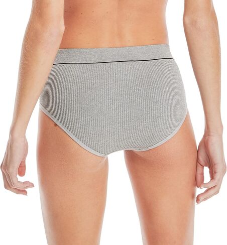 Hanes Women's Originals Seamless Stretchy Ribbed Hi-Leg Bikini Panties Pack, Assorted, 6-Pack in Saudi Arabia