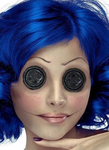 Fxe Faux Studio Black Button-Eyes injury 2-PC Zombie Halloween Latex Prosthetic Appliance. in Kuwait