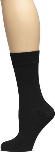 Hugh Ugoli Women's Bamboo Soft Crew Socks for Dress & Trouser, Thin, Seamless Toe & Non-Binding, 3 Pairs, Shoe Size 5-8/9-11 in Saudi Arabia