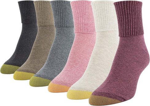 GOLDTOE Women's Classic Turn Cuff Socks, Multipairs in Saudi Arabia