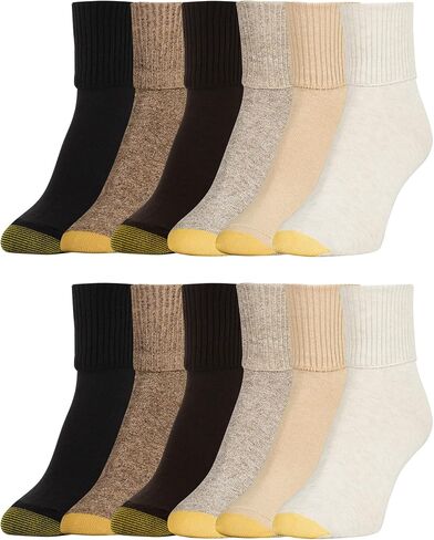 GOLDTOE Women's Classic Turn Cuff Socks, Multipairs in Saudi Arabia