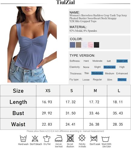 TiulZial Women's Sleeveless Backless Crop Tank Top Sexy Pleated Bustier Sweetheart Neck Strappy Y2K Slits Cropped Tops in Kuwait