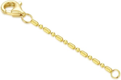 DUGISOWE 14k Gold 1"/1.5"/2"/2.5"/3"/4"/5"/6" سلسلة تمديد سوار القلادة، تمديد قلادة ذهبية 14 قيراط، موسع سلسلة ذهبية متينة قابلة للإزالة، سلسلة تمديد ذهبية قابلة للتعديل لقلادة خلخال in Kuwait