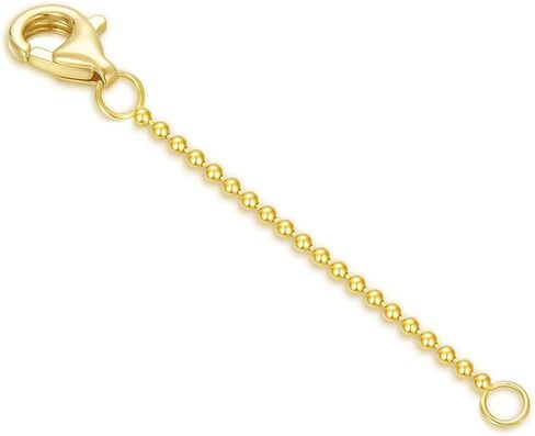DUGISOWE 14k Gold 1"/1.5"/2"/2.5"/3"/4"/5"/6" سلسلة تمديد سوار القلادة، تمديد قلادة ذهبية 14 قيراط، موسع سلسلة ذهبية متينة قابلة للإزالة، سلسلة تمديد ذهبية قابلة للتعديل لقلادة خلخال in Kuwait