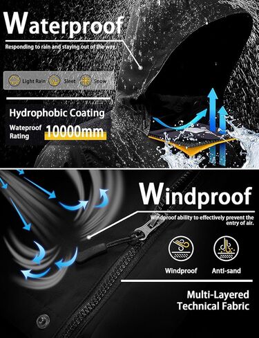 GEMYSE Men's Waterproof 3-in-1 Ski Snow Jacket Puffer Liner Insulated Winter Coat in Kuwait