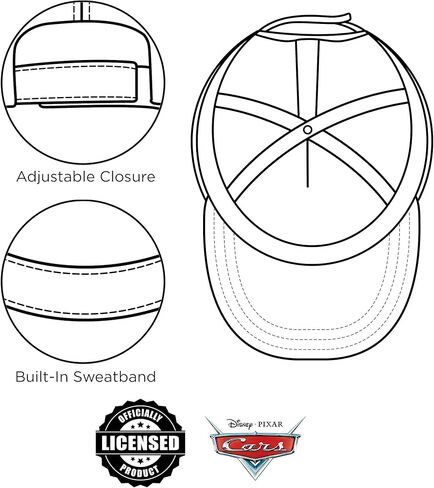 Disney Boys Baseball Cap, Lightning McQueen Adjustable Toddler Hat, Ages 2-4 Or Boy Hats For Kids Ages 4-7 in Saudi Arabia