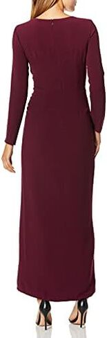 فستان فستان طويل طويل طويل من نسيج جيرسيه ناعم من Naomi بأكمام طويلة من متجر Dress the Peopulation in Saudi Arabia