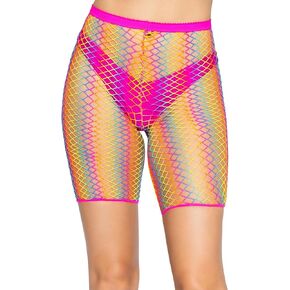 Leg Avenue Women's Industrial Fishnet Biker Shorts