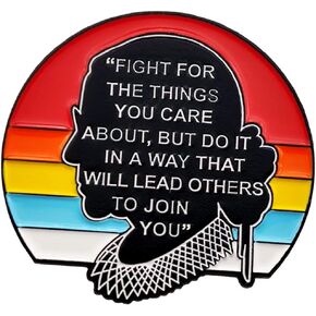CaseNN for RBG Pin Notorious I Dissent for Ruth Bader Ginsburg Soft Enamel Pins Justice Lapel Pins Brooch for Women Badges Pin Cartoon Figure Brooch for Clothing Bags Jackets Hat Accessory Decoration