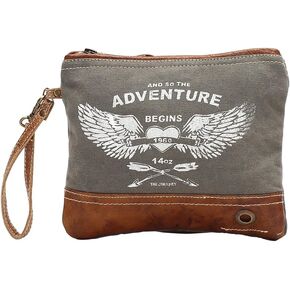 Myra Bag Adventure Begins Upcycled Canvas Wristlet Bag S-1020 in Saudi Arabia