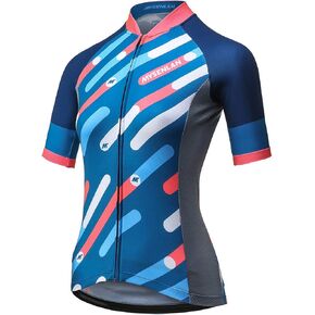 Mysenlan Women's Cycling Long Sleeve Breathable Jersey Biking Shirt Bicycle Road Tights Clothing for Women