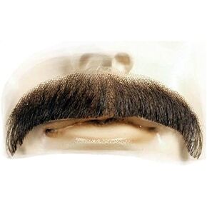 Brown Sonny Bono Villain Human Hair Mustache in Saudi Arabia