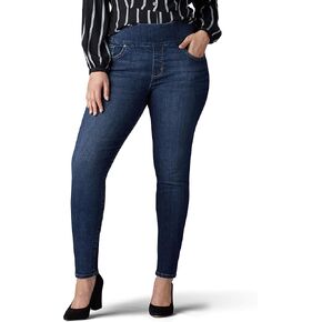 Lee Women's Plus Size Sculpting Slim Fit Skinny Leg Pull on Jean in Saudi Arabia